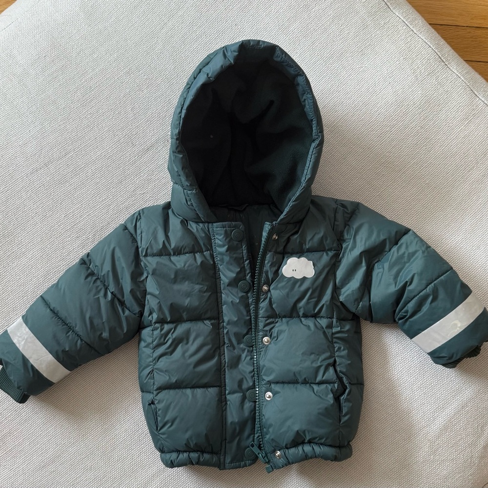 MORI Green Hooded Puffer Jacket